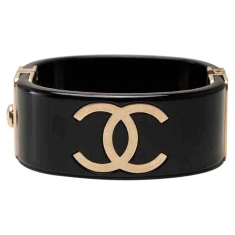 chanel black plastic bracelet|Chanel inspired bracelets.